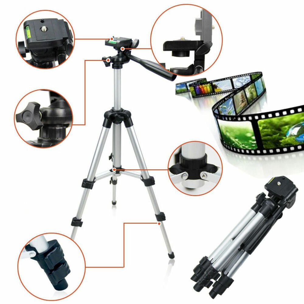 Professional Camera Tripod Stand Holder Mount For Cell Phone, Portable Tripod, Mobile Phone Live Stream Holder, Camera Tripod - NeraVault