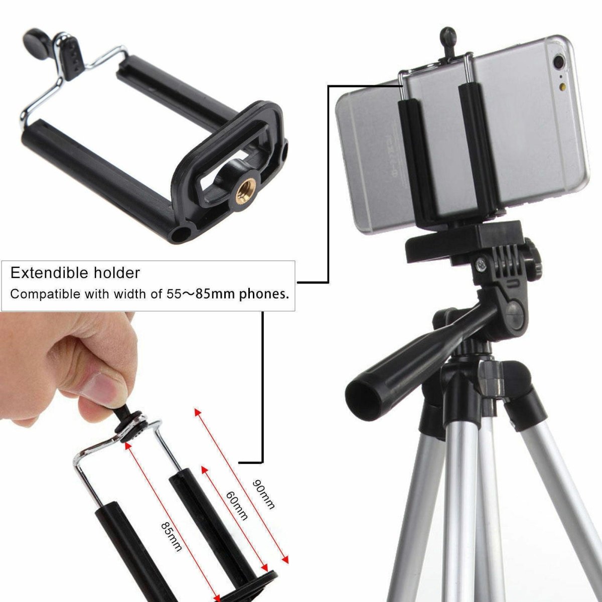 Professional Camera Tripod Stand Holder Mount For Cell Phone, Portable Tripod, Mobile Phone Live Stream Holder, Camera Tripod - NeraVault