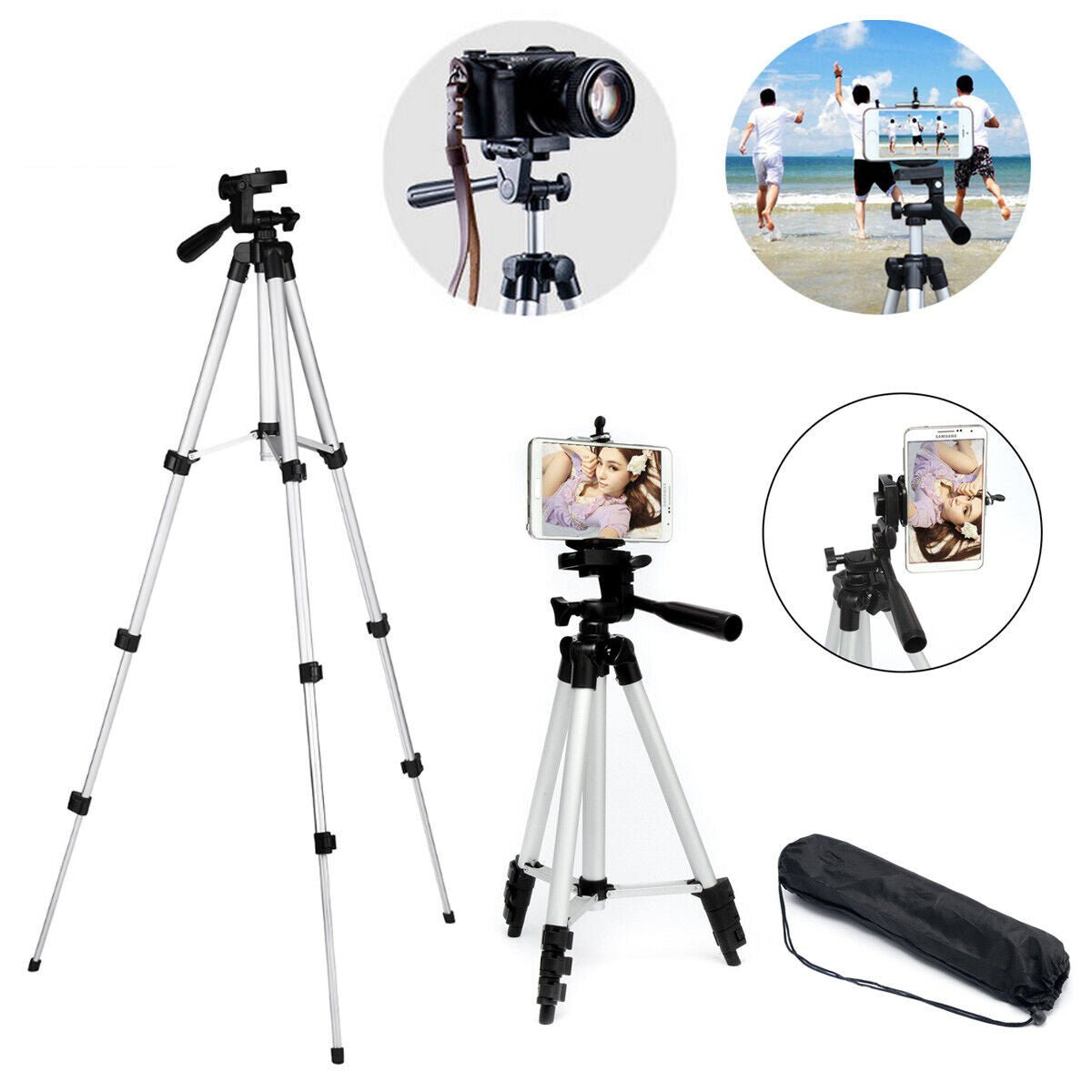 Professional Camera Tripod Stand Holder Mount For Cell Phone, Portable Tripod, Mobile Phone Live Stream Holder, Camera Tripod - NeraVault