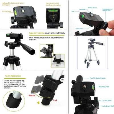 Professional Camera Tripod Stand Holder Mount For Cell Phone, Portable Tripod, Mobile Phone Live Stream Holder, Camera Tripod - NeraVault