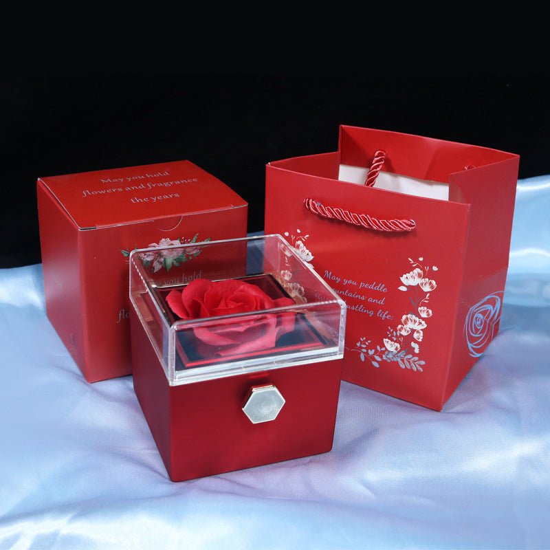 Rotating Soap Flower Rose Gift Box For Women - NeraVault