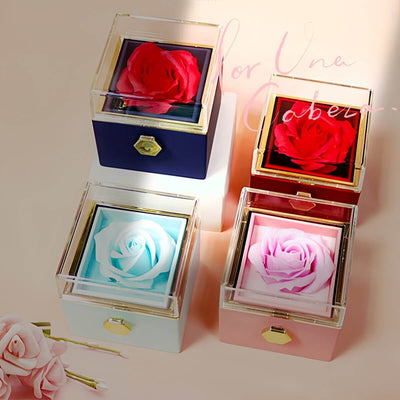 Rotating Soap Flower Rose Gift Box For Women - NeraVault