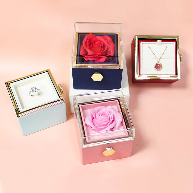 Rotating Soap Flower Rose Gift Box For Women - NeraVault