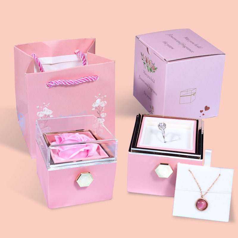 Rotating Soap Flower Rose Gift Box For Women - NeraVault