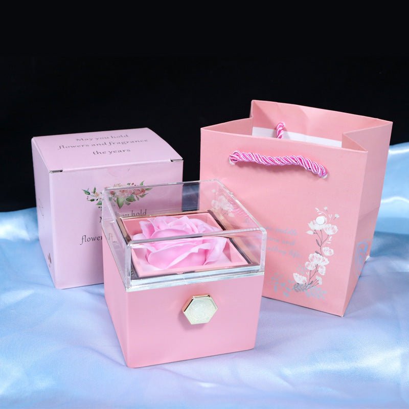 Rotating Soap Flower Rose Gift Box For Women - NeraVault