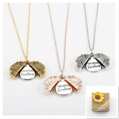 Sunflower Double Lettering Necklace - NeraVault