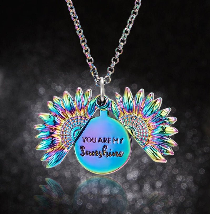 Sunflower Double Lettering Necklace - NeraVault