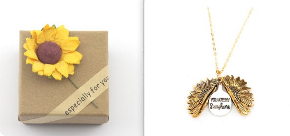Sunflower Double Lettering Necklace - NeraVault