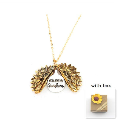 Sunflower Double Lettering Necklace - NeraVault