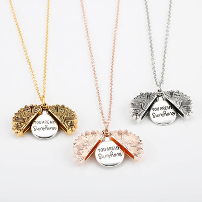 Sunflower Double Lettering Necklace - NeraVault