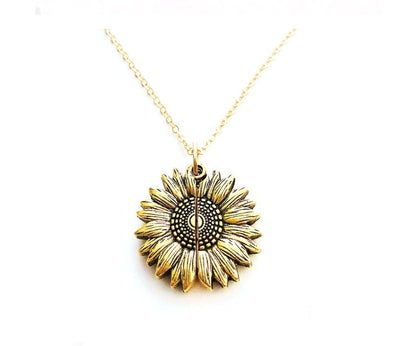 Sunflower Double Lettering Necklace - NeraVault
