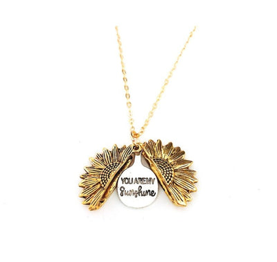 Sunflower Double Lettering Necklace - NeraVault
