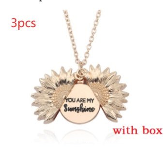 Sunflower Double Lettering Necklace - NeraVault