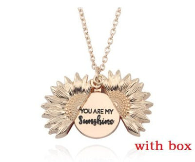 Sunflower Double Lettering Necklace - NeraVault