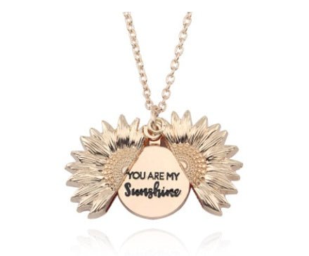 Sunflower Double Lettering Necklace - NeraVault