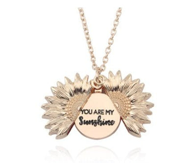 Sunflower Double Lettering Necklace - NeraVault