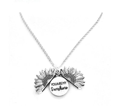Sunflower Double Lettering Necklace - NeraVault