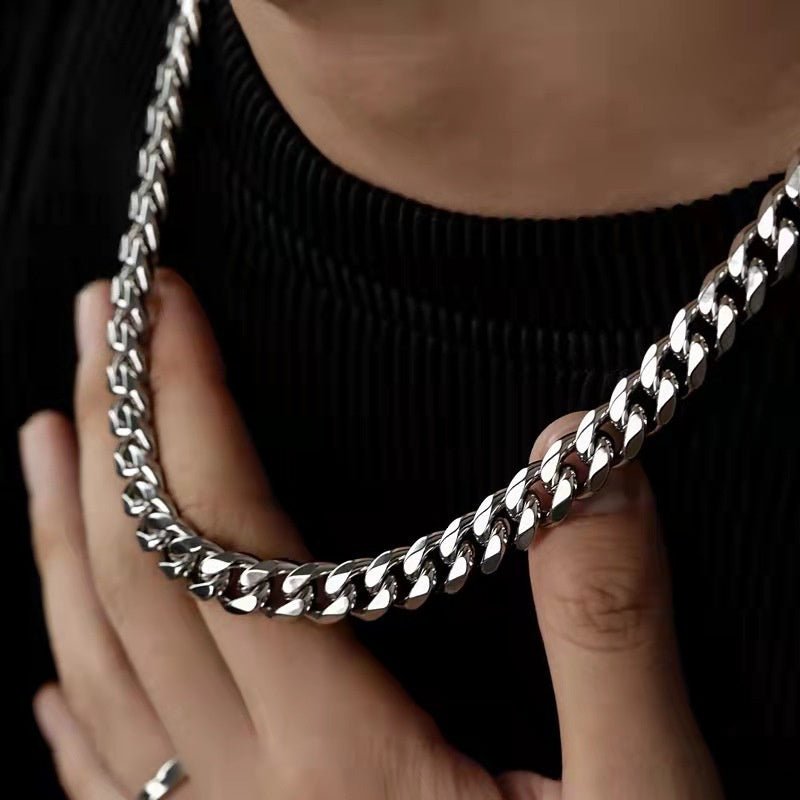 Trendy Cuban Chain Hip - hop Thick Six - sided Sweater Chain That Won't Fade - NeraVault
