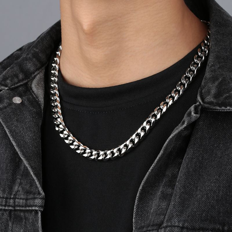 Trendy Cuban Chain Hip - hop Thick Six - sided Sweater Chain That Won't Fade - NeraVault