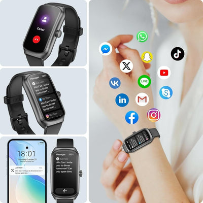 Unisex Fitness Tracking Smartwatch With Heart Rate, Blood Oxygen And Sleep Monitoring, Waterproof Function, Pedometer, Swimming Health Activity Tracking - NeraVault
