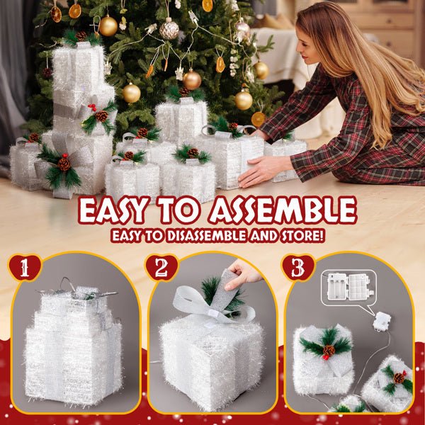 White Christmas Lighting Gift Box - NeraVault
