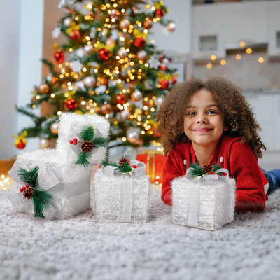 White Christmas Lighting Gift Box - NeraVault