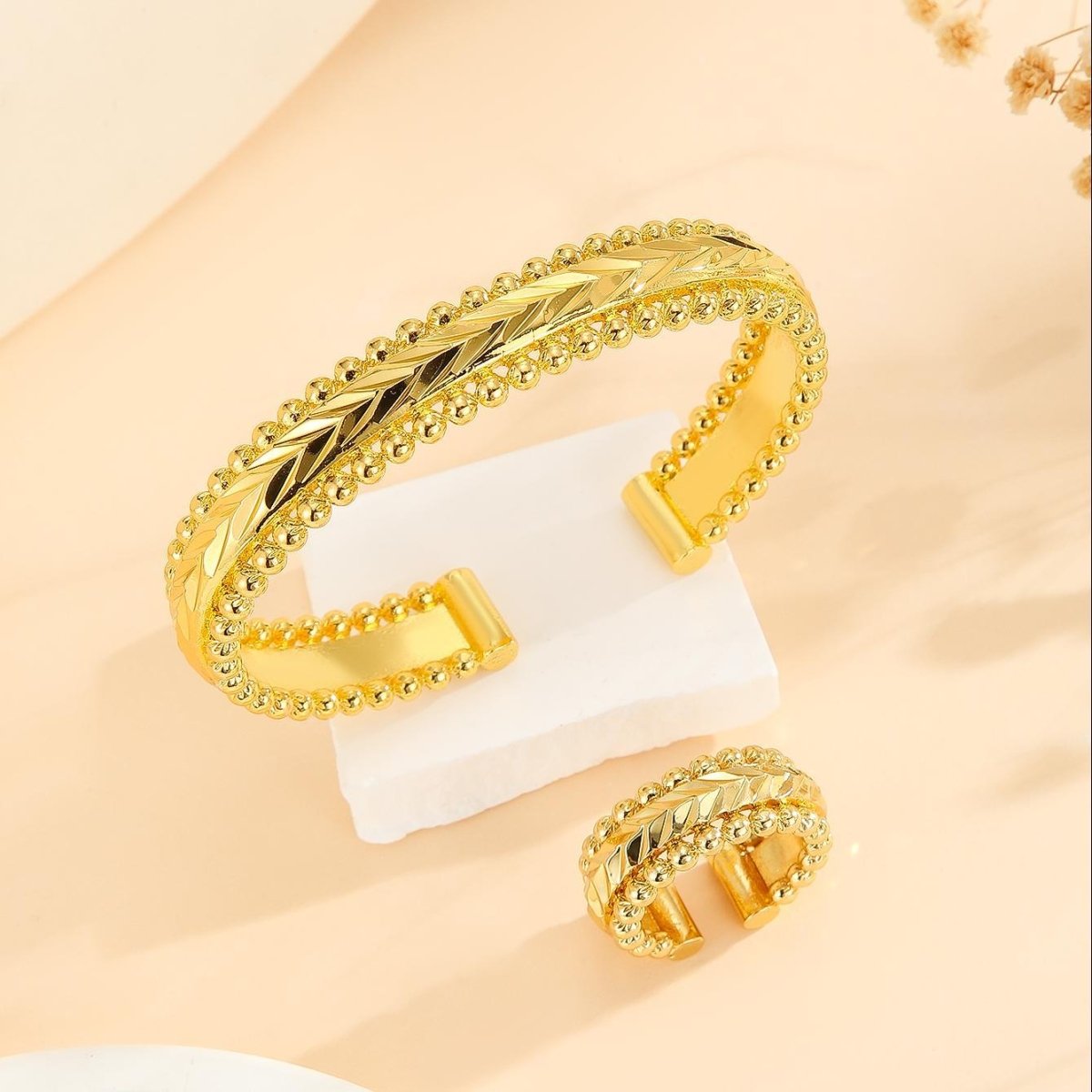 Women's 2pcs Vintage Gold Plated Bracelet - NeraVault
