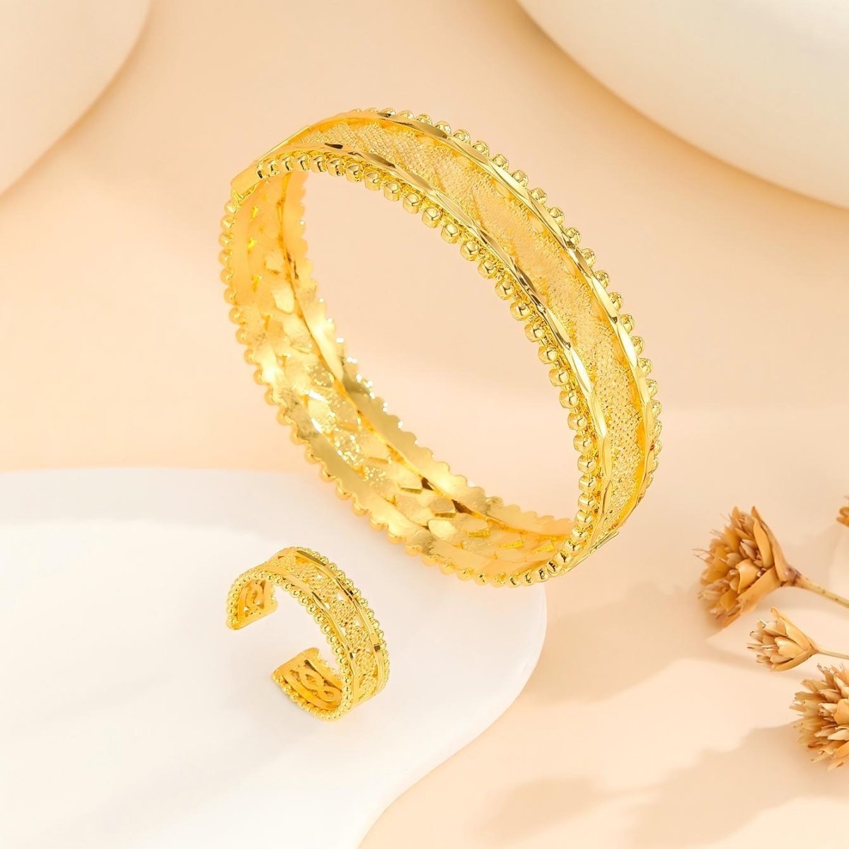Women's 2pcs Vintage Gold Plated Bracelet - NeraVault