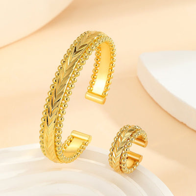 Women's 2pcs Vintage Gold Plated Bracelet - NeraVault