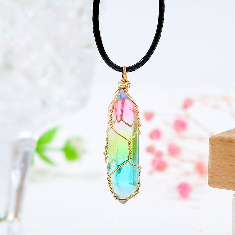 Women's Transparent Geometric Diamond Crystal Necklace - NeraVault