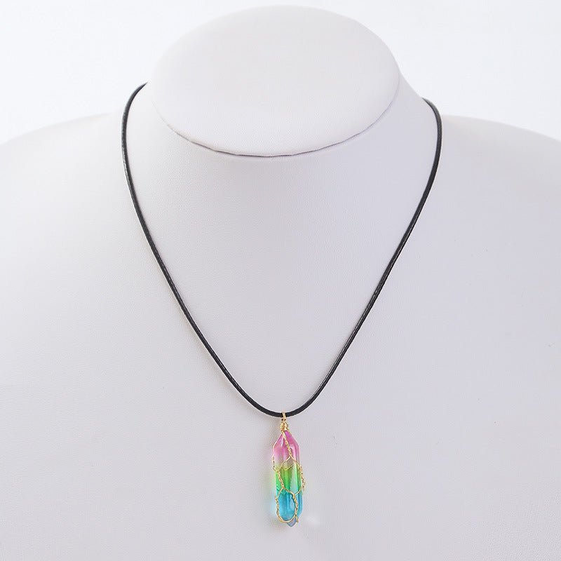 Women's Transparent Geometric Diamond Crystal Necklace - NeraVault