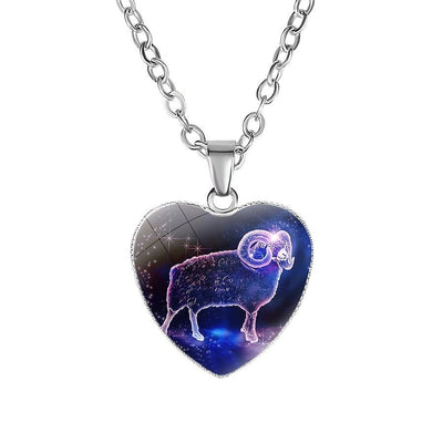 Women's Zodiac Heart Pendant Necklace - NeraVault