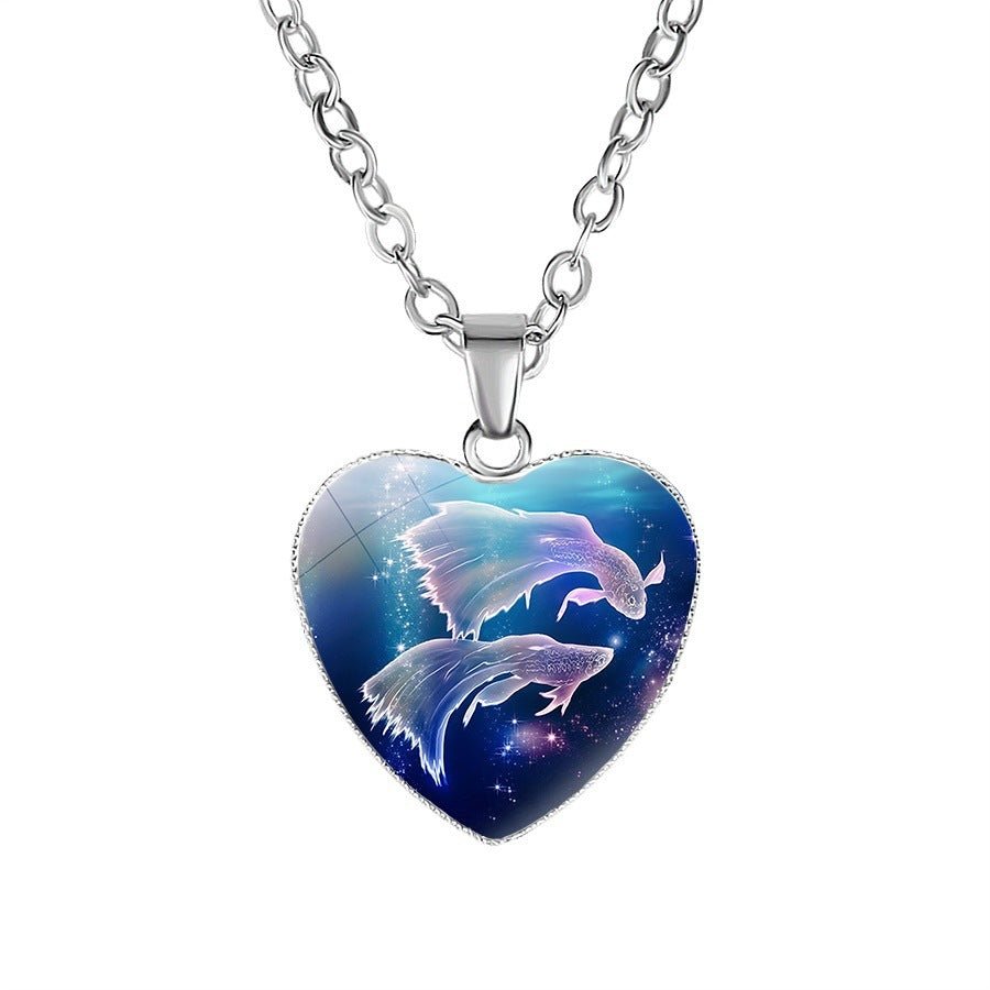 Women's Zodiac Heart Pendant Necklace - NeraVault
